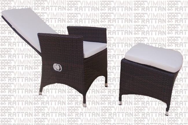 8886/G3 POLTRONA RECLINABILE RATTAN SINTETICO